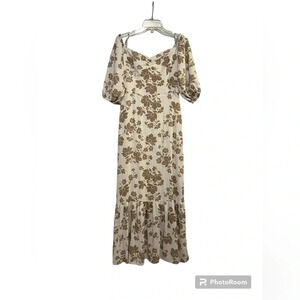 Studio F Floral Off Shoulder Maxi Dress